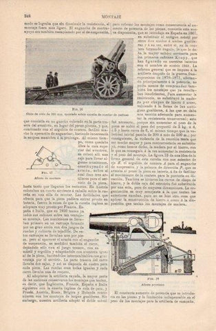 LAMINA V12762: Obus de sitio de 260 mm