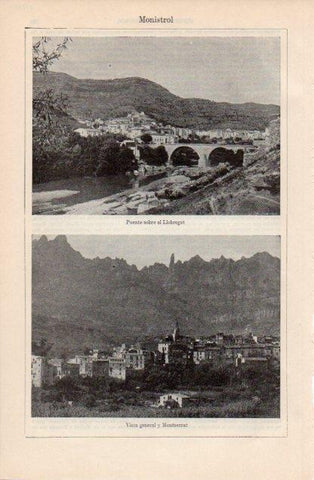 LAMINA V12734: Vistas de Monistrol, Barcelona