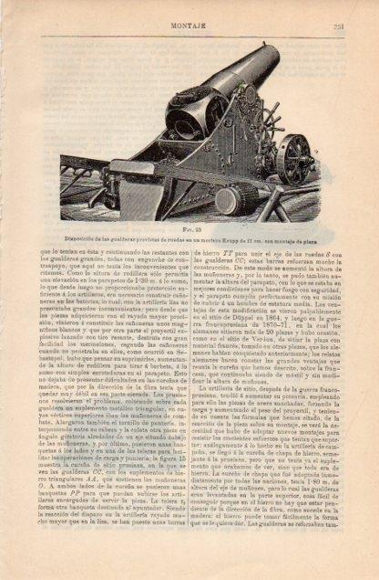 LAMINA V12763: Mortero Krupp de 21 cm