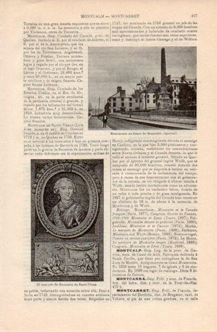 LAMINA V12789: Monumento de Montcalm en Quebec