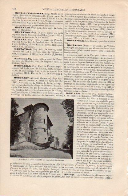 LAMINA V12783: Torre de las Lanzas en Montauto, Italia