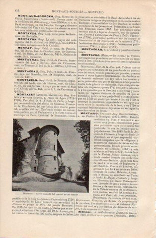 LAMINA V12783: Torre de las Lanzas en Montauto, Italia