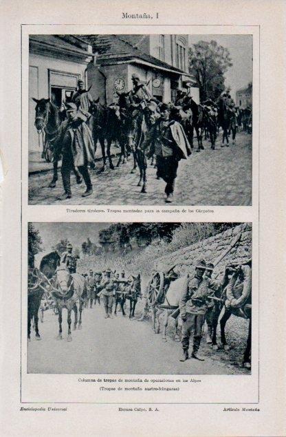LAMINA V12773: Tropas de montaña austro hungaras en la campaña de los Carpatos