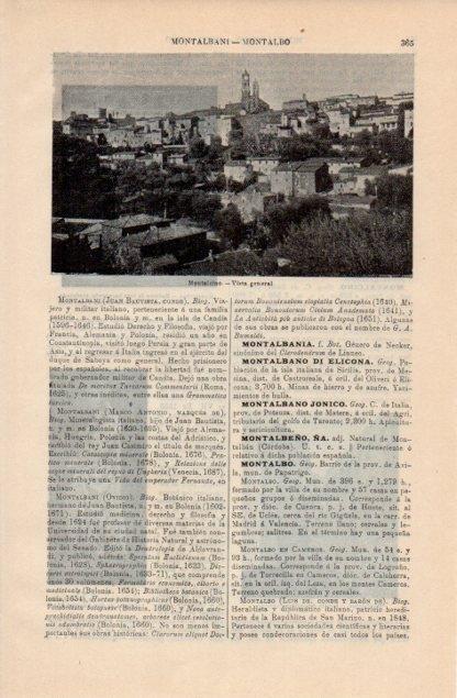 LAMINA V12770: Vista de Montalcino, Italia