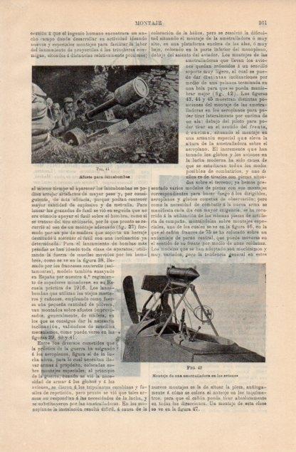 LAMINA V12768: Afuste para lanzabombas