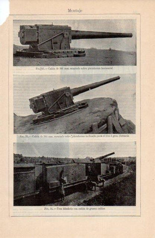 LAMINA V12766: Cañon de 381 mm y tren blindado