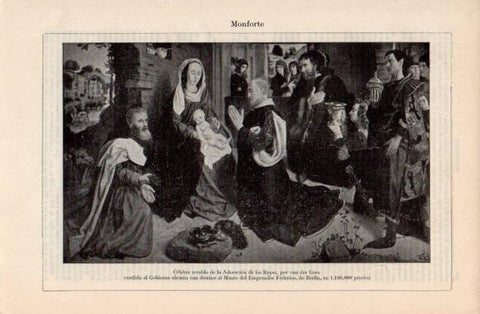 LAMINA V12728: La Adoracion de los Reyes, por van der Goes