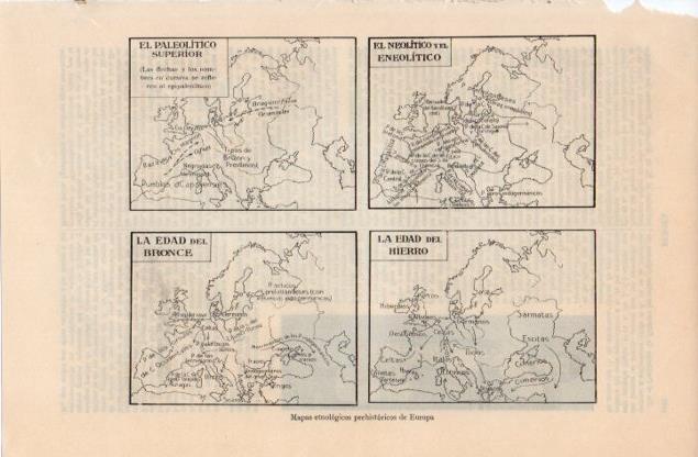 LAMINA V12686: Mapas etnologicos prehistoricos de Europa