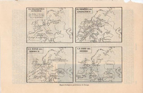 LAMINA V12686: Mapas etnologicos prehistoricos de Europa