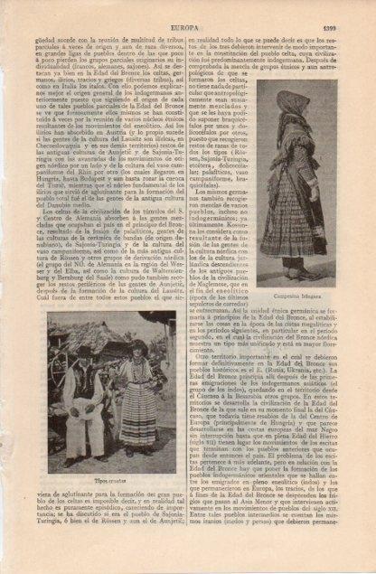 LAMINA V12685: Campesina hungara y tipos croatas