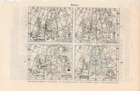 LAMINA V12682: Mapa de las zonas isopicas de Europa