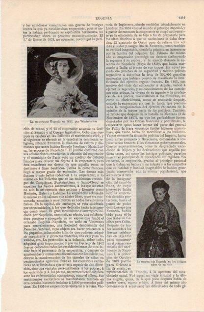 LAMINA V12673: La emperatriz Eugenia