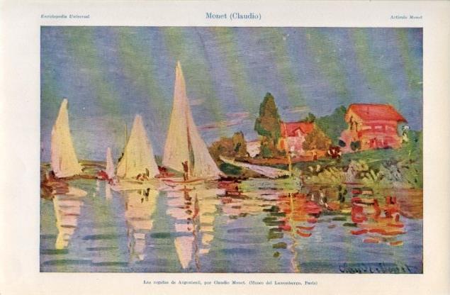 LAMINA V12726: Las regatas de Argenteuil, por Monet