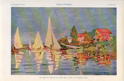 LAMINA V12726: Las regatas de Argenteuil, por Monet