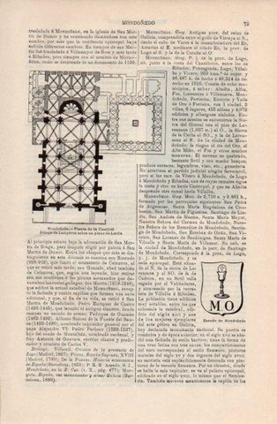 LAMINA V12725: Planta de la Catedral de Mondoñedo