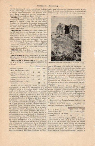 LAMINA V12717: Castillo de Montcada, Barcelona