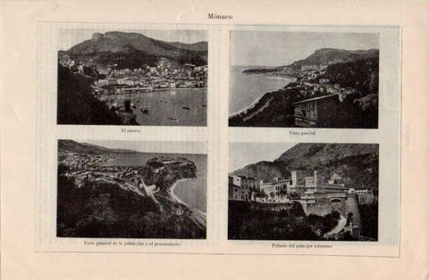 LAMINA V12712: Vistas de Monaco