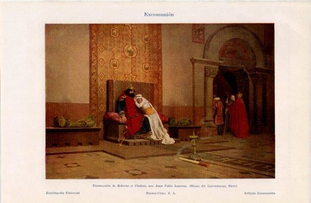 LAMINA V12697: Excomunion de Roberto el Piadoso, por Pablo Laurens