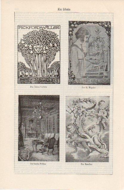 LAMINA V12701: Ex Libris