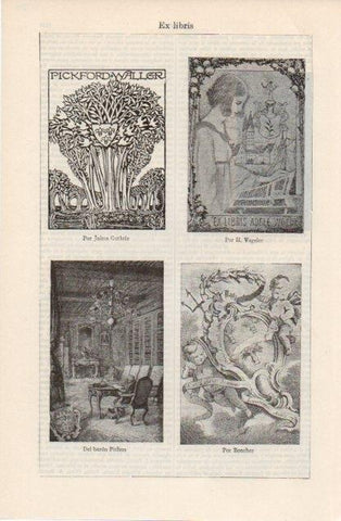 LAMINA V12701: Ex Libris