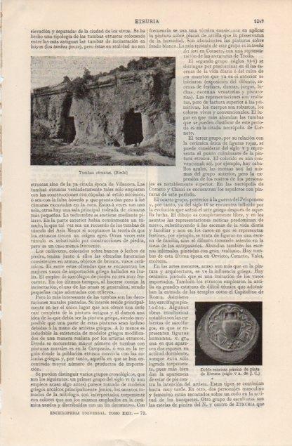 LAMINA V12661: Tumbas etruscas en Bieda