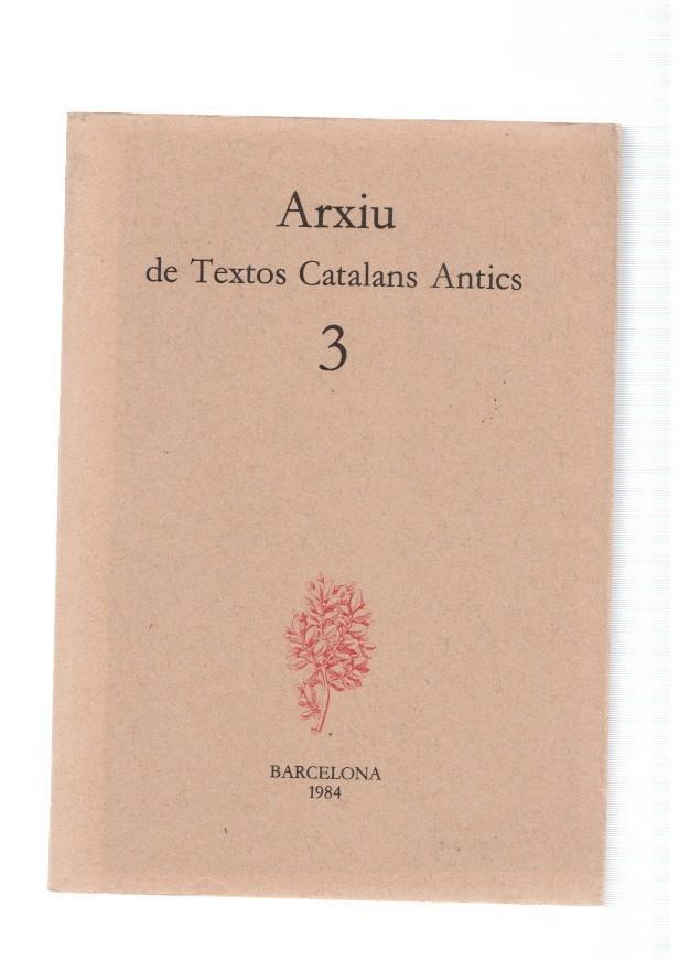 Arxiu de textos catalans antics numero 03