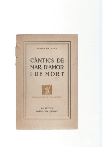 Cantics de mar, d'amor i de mort