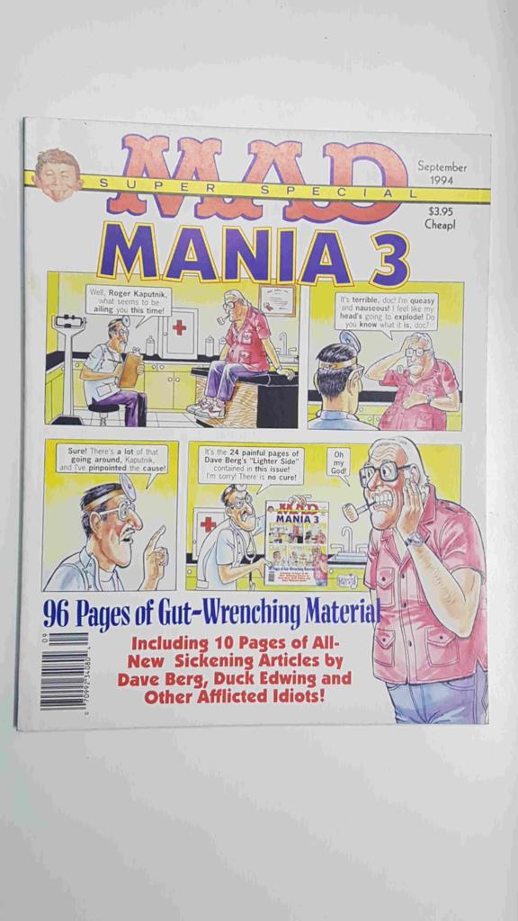 Revista: MAD september 1994 super special num 5. Mad Mania 3