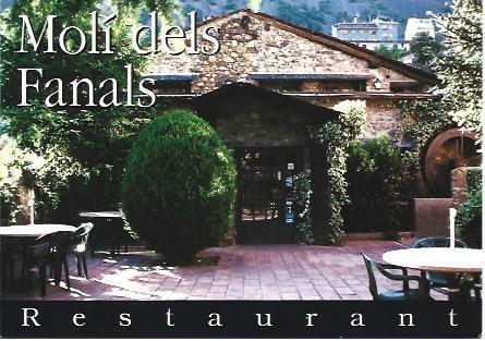 POSTAL L04201: Restaurante Moli dels Fanals en Andorra