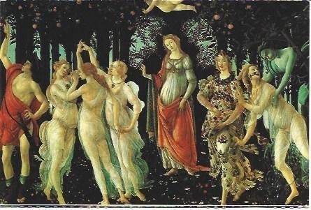 POSTAL L04172: La Primavera, por Botticelli