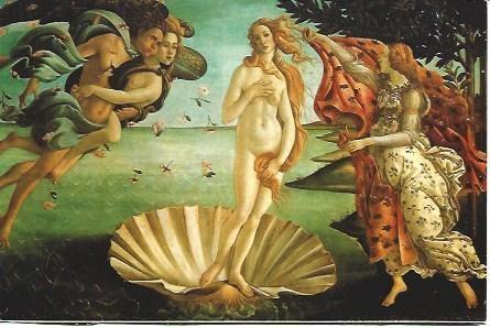 POSTAL L04171: El Nacimiento de Venus, por Botticelli