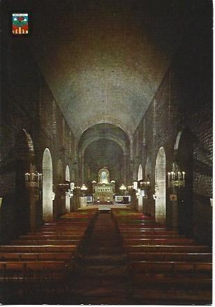 POSTAL L04140: Interior de la Basilica de Ripoll