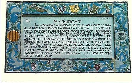 POSTAL L04261: Magnificat del Santuario de la Visitacion de Maria