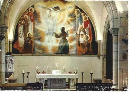 POSTAL L04295: Santuario de la Chapelle des Apparitions en Paray le Monial