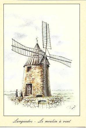 POSTAL L04234: Le Moulin au vent, por M. Perreard