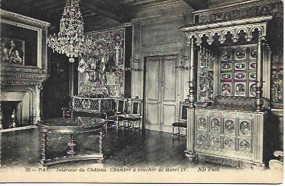 POSTAL L04222: Interior del Castillo de Pau, Francia