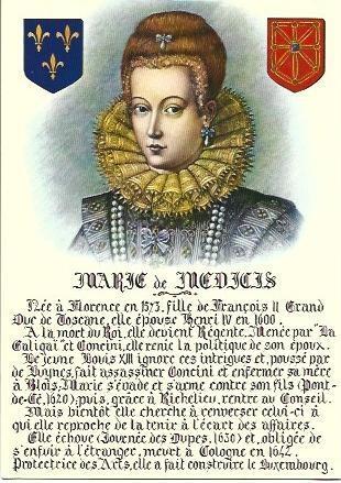 POSTAL L04237: Retrato de Maria de Medicis