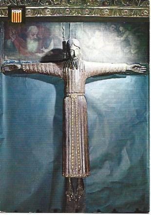 POSTAL L04037: Cristo en Majestad, talla del siglo XII