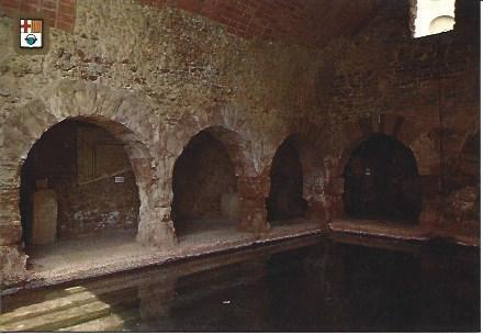 POSTAL L03929: Interior de las termas romanas de Caldes de Montbui