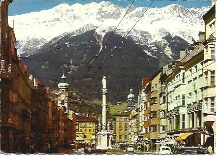 POSTAL L03894: Innsbruck , calle y Alpes