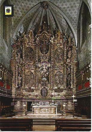 POSTAL L04107: Retablo de la iglesia de Arenys de Mar, Barcelona