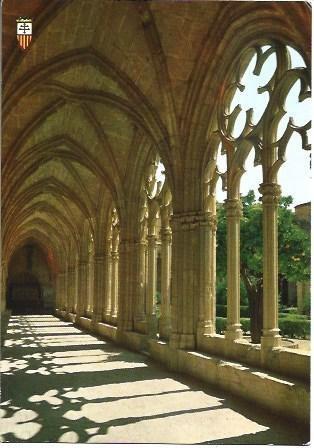 POSTAL L04123: Claustro del Monasterio de Santes Creus, Tarragona