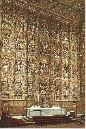 POSTAL L04115: Retablo del altar mayor de la catedral de Sevilla