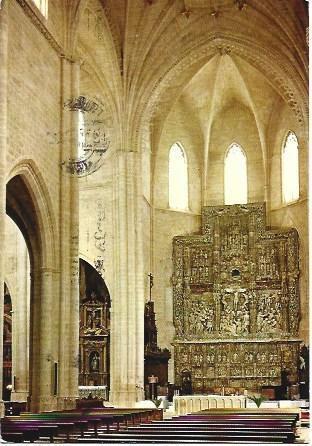 POSTAL L04063: Retablo del Altar Mayor de la Catedral de Huesca