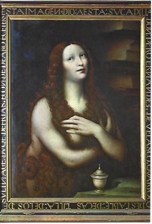 POSTAL L04077: La Magdalena, por Leonardo da Vinci