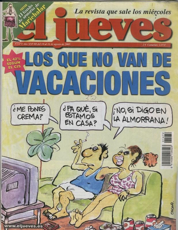 El Jueves revista semanal numero 1472: poster de Marichalar