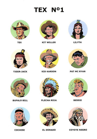 Poster DIN 4 numero 0739: Tex Willer serie 1