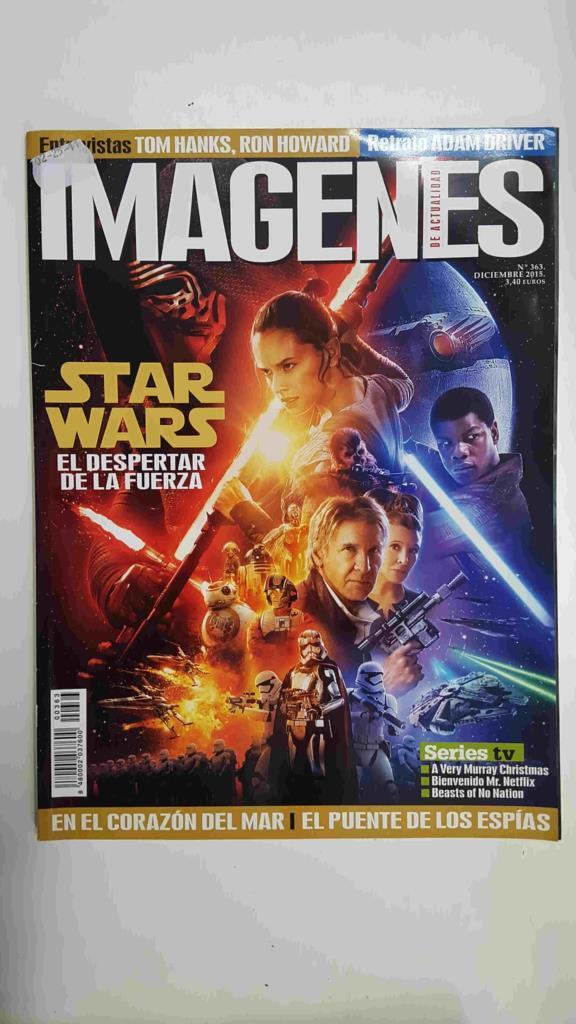 Revista Cine: Imagenes de Actualidad num 363, diciembre 2015. Portada: Star Wars el despertar de la fuerza
