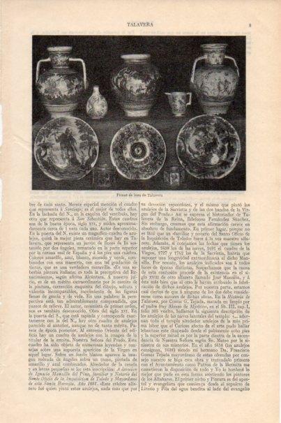 LAMINA V13073: Piezas de loza de Talavera