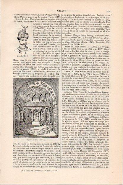 LAMINA V13393: Sepulcro de Abbas I el Grande